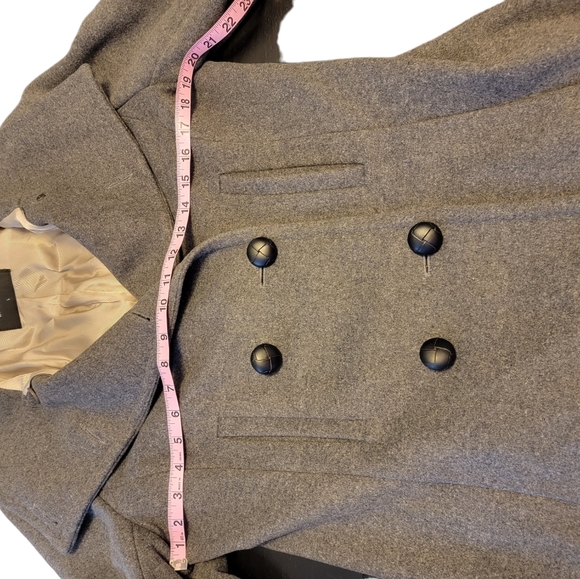 Babaton dark gray pea coat - Picture 4 of 7